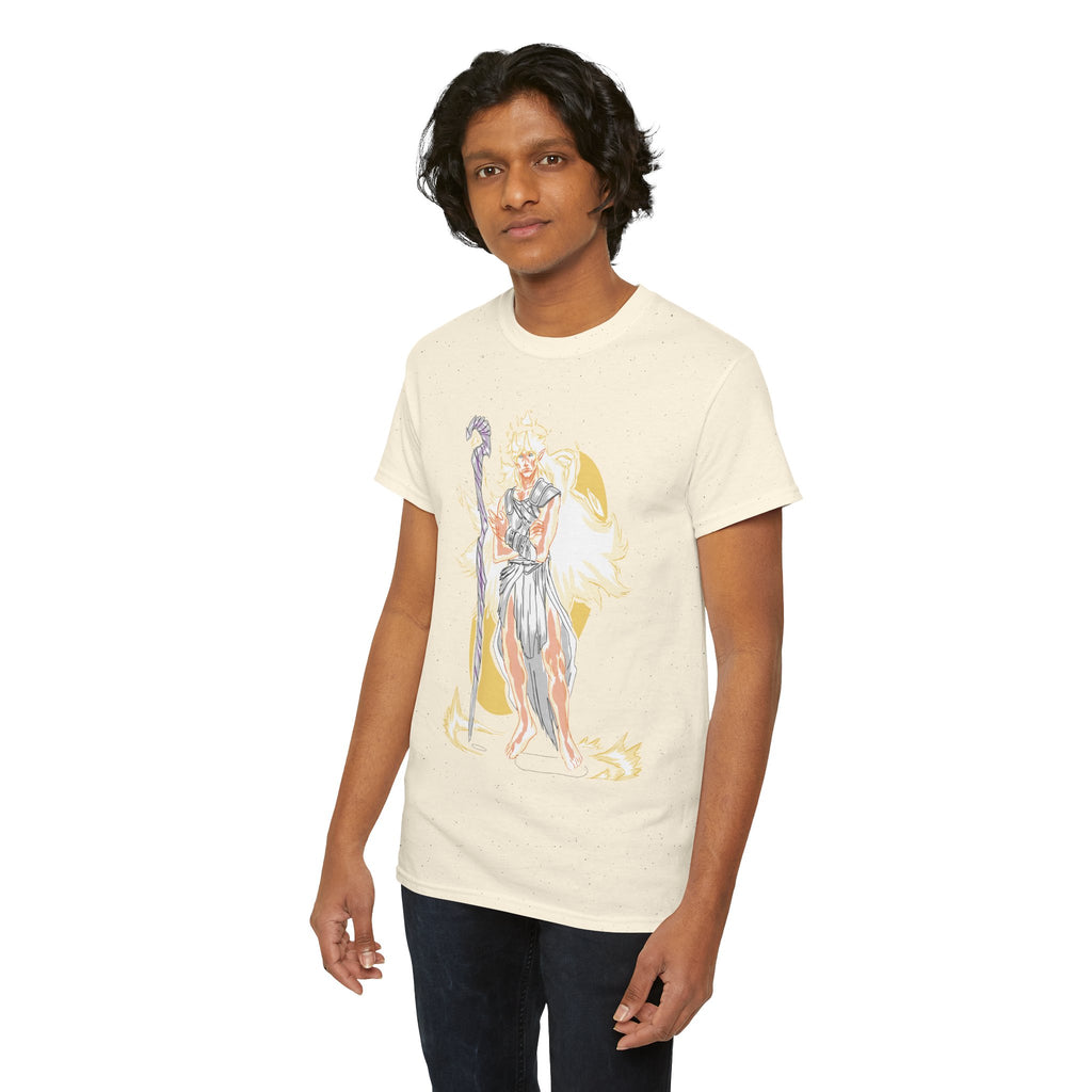 Flameborne Sorcerer Graphic Tee — Fantasy Mage Fire Sorcerer Shirt