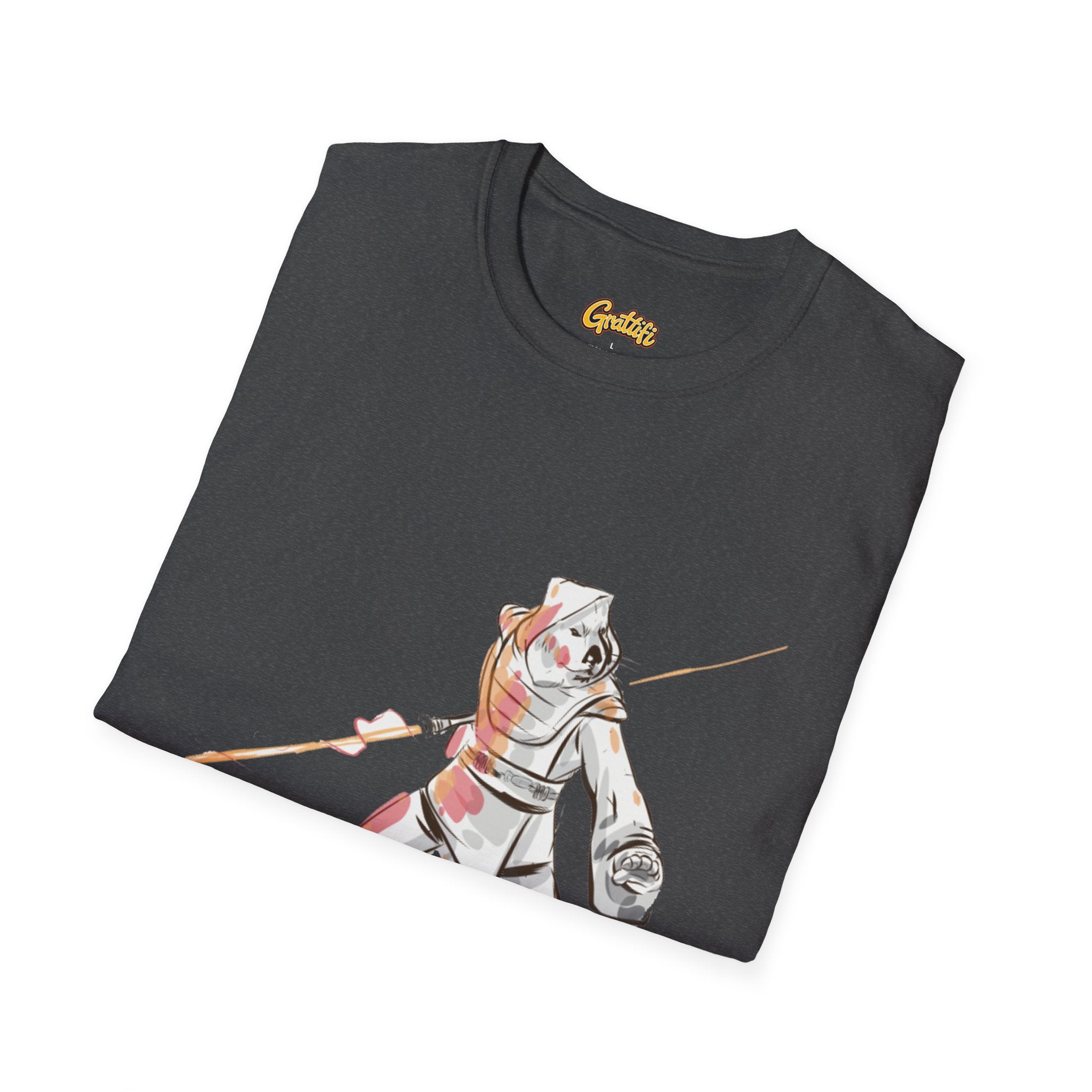 Knight Warrior Tee — Sci-Fi Illustration with energy sword
