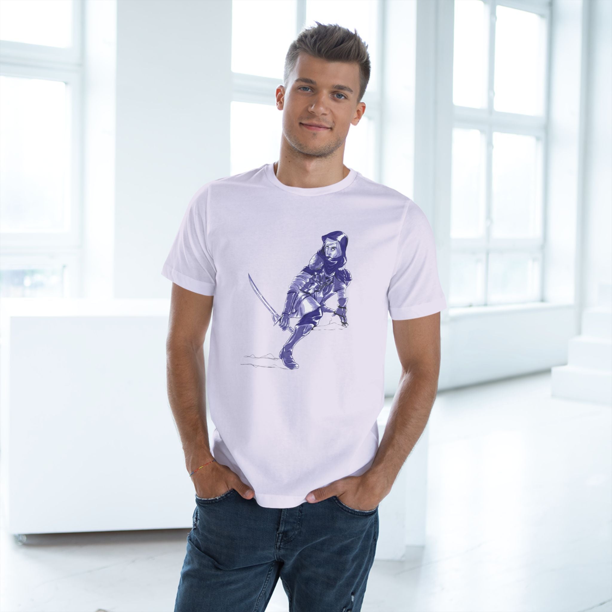Female Assassin Graphic Tee — Women's Assassin-Themed T-Shirt