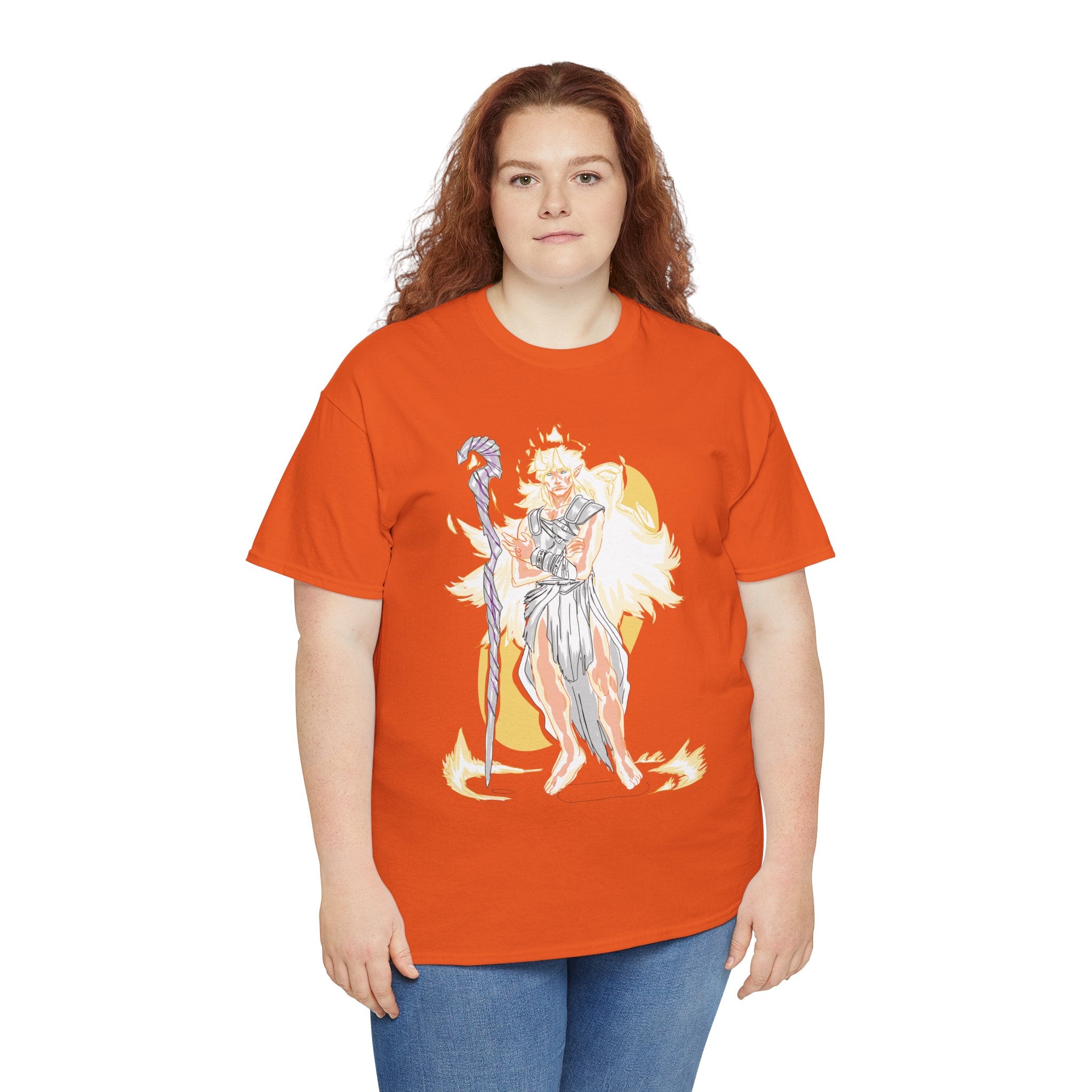 Flameborne Sorcerer Graphic Tee — Fantasy Mage Fire Sorcerer Shirt