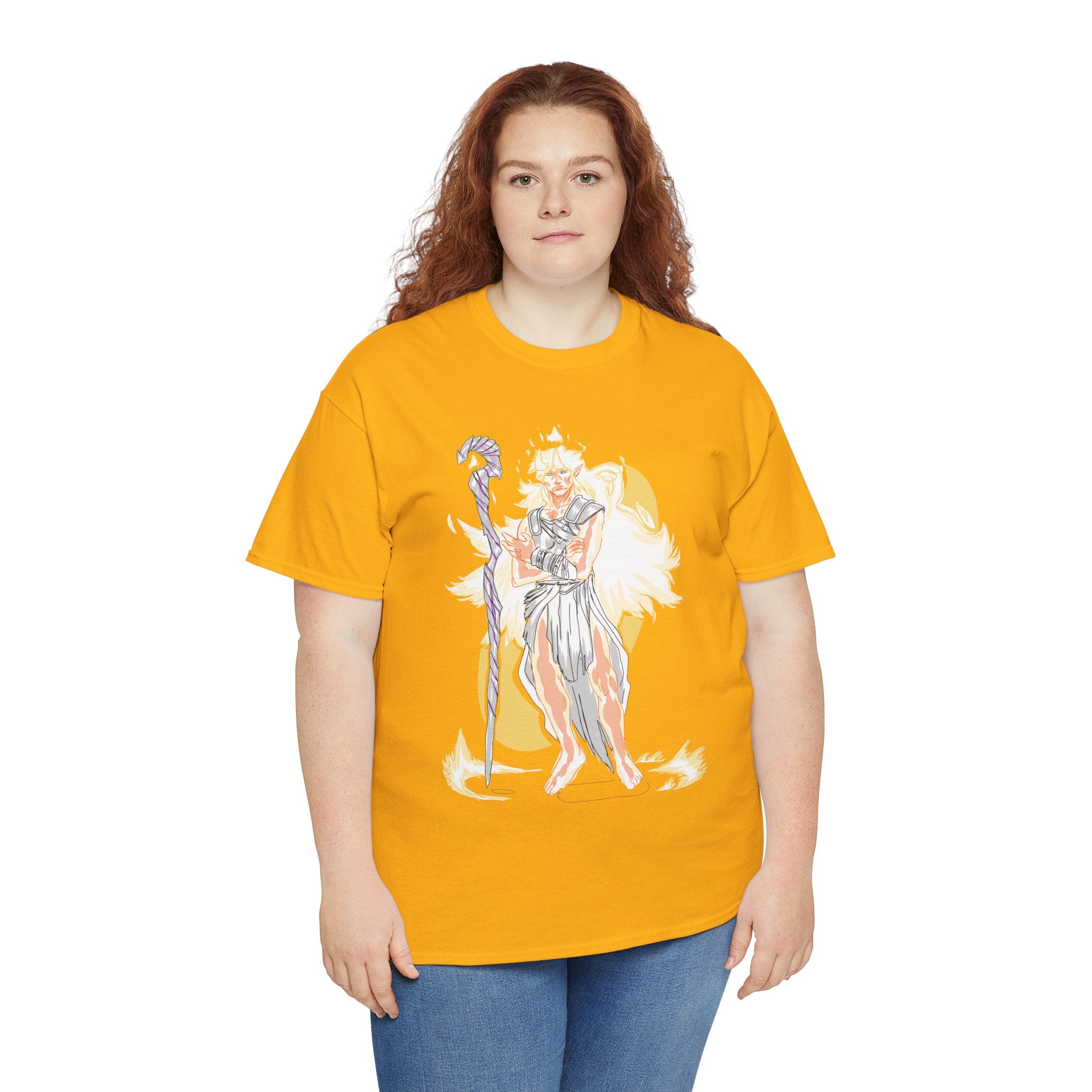 Flameborne Sorcerer Graphic Tee — Fantasy Mage Fire Sorcerer Shirt