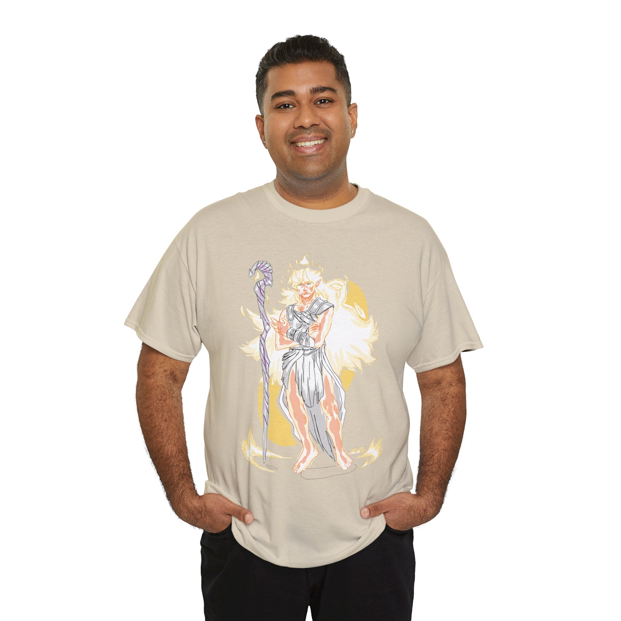 Flameborne Sorcerer Graphic Tee — Fantasy Mage Fire Sorcerer Shirt