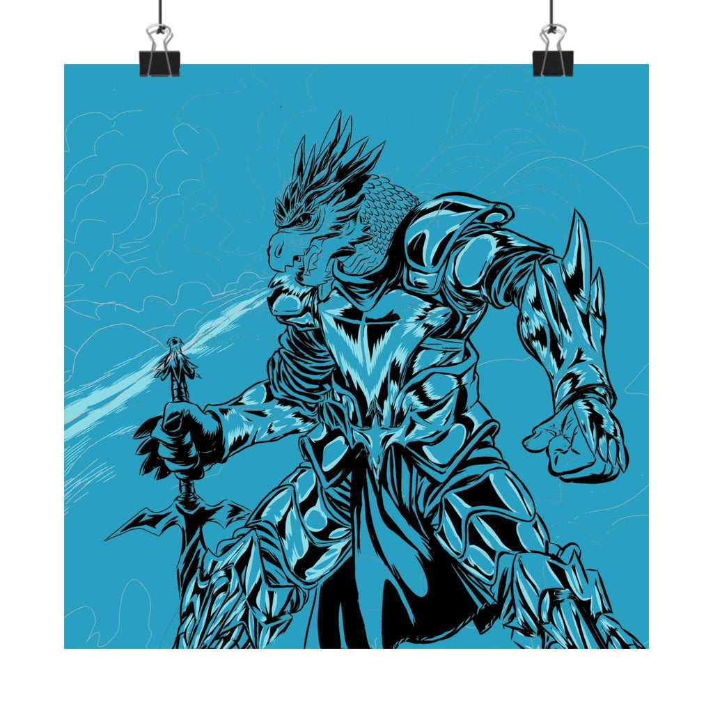 Dragonborn Warrior | Matte Poster
