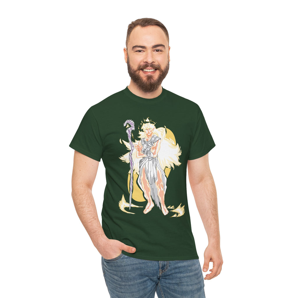 Flameborne Sorcerer Graphic Tee — Fantasy Mage Fire Sorcerer Shirt