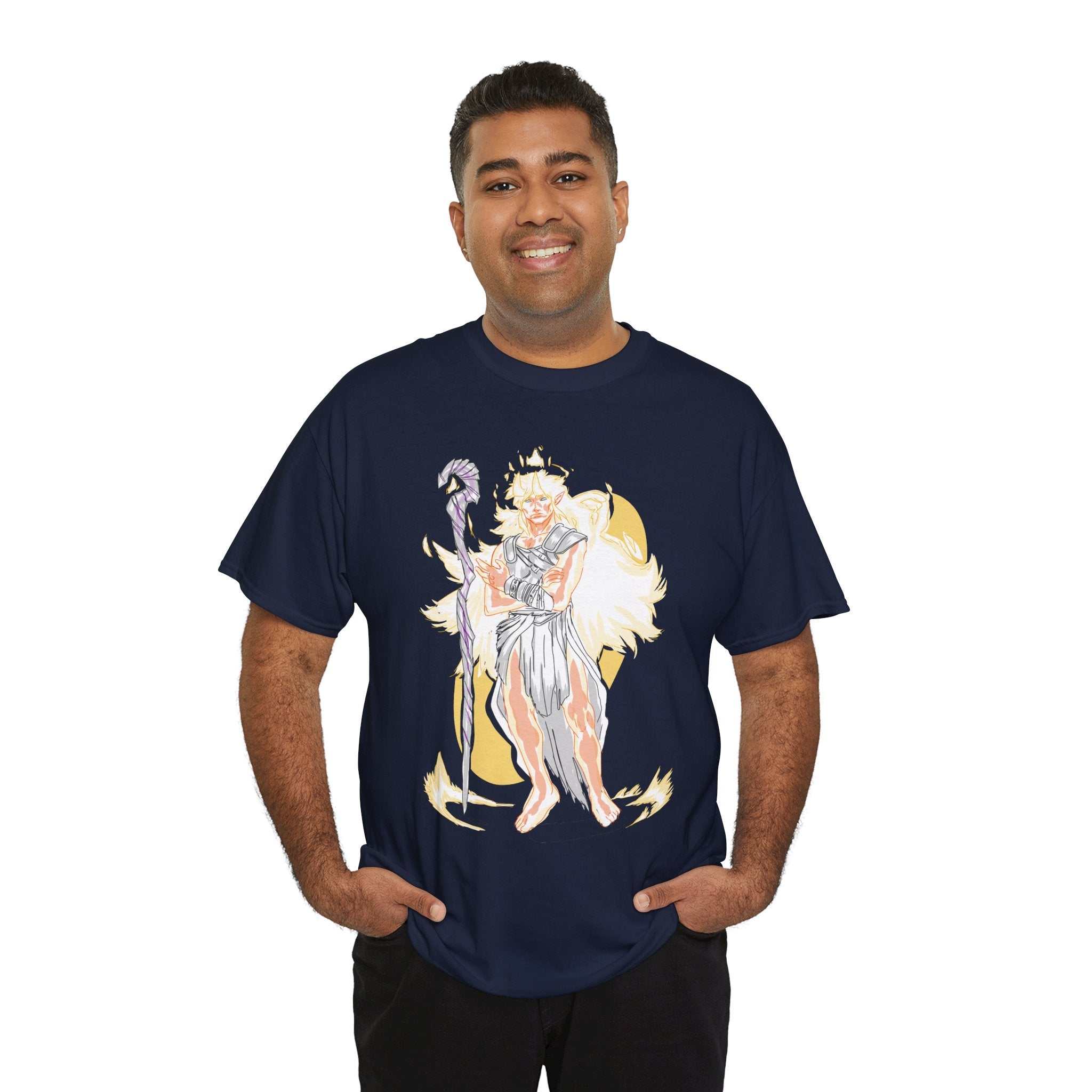 Flameborne Sorcerer Graphic Tee — Fantasy Mage Fire Sorcerer Shirt