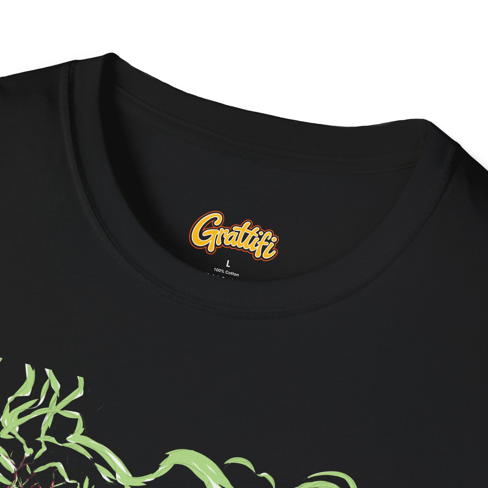 Druidic Nature Mage T-Shirt — Green Forest Sorcerer Staff Design