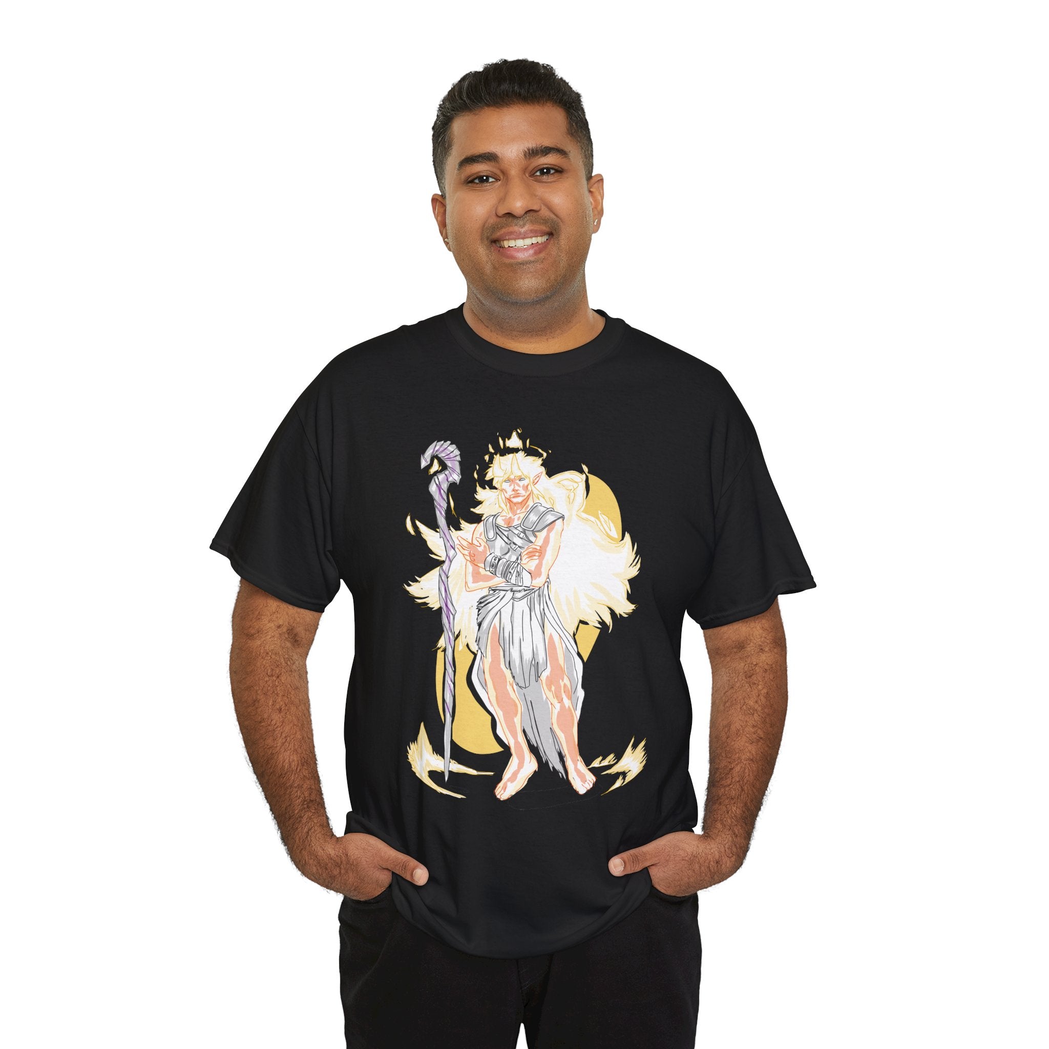 Flameborne Sorcerer Graphic Tee — Fantasy Mage Fire Sorcerer Shirt