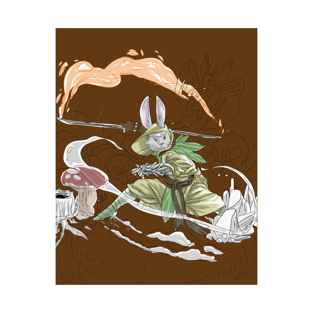 Rabbit Monk | Matte Poster