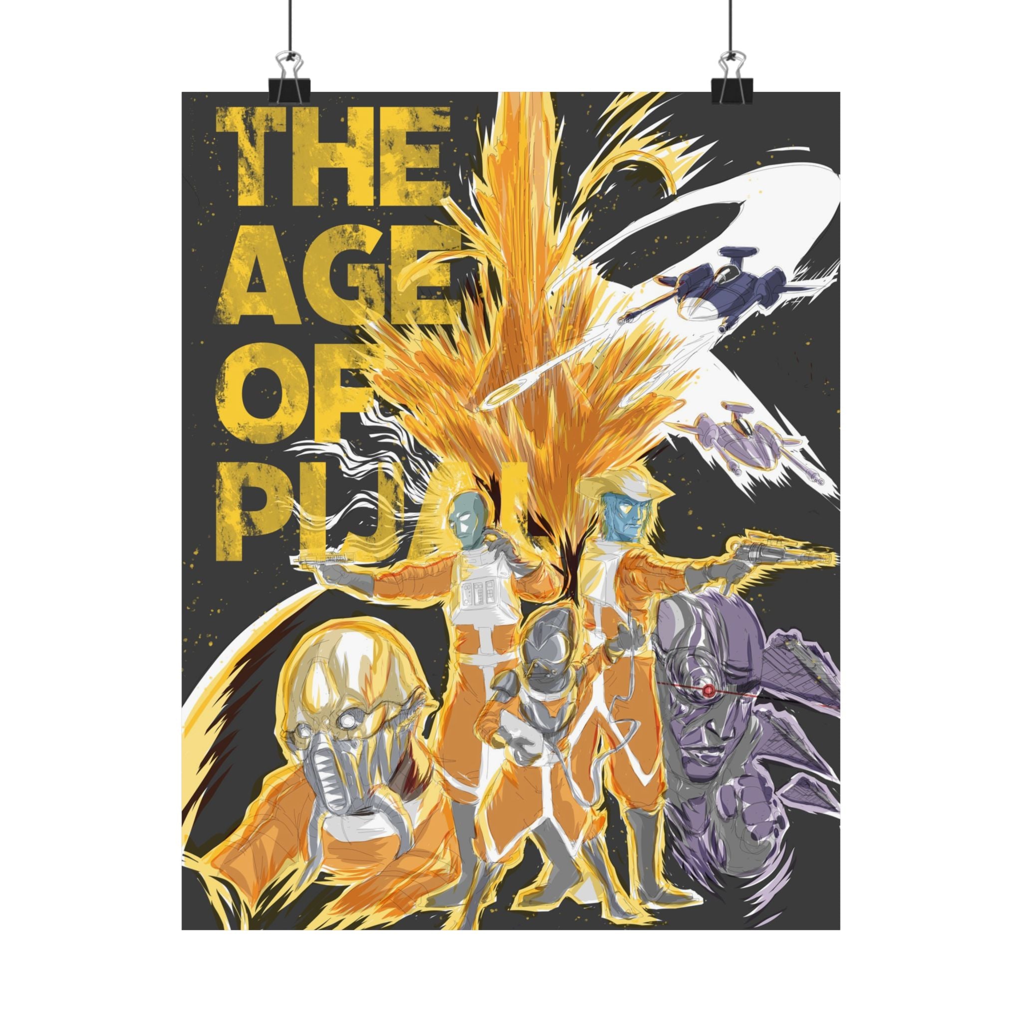 'The Age of Pijal' Retro Sci‑Fi | Matte Poster