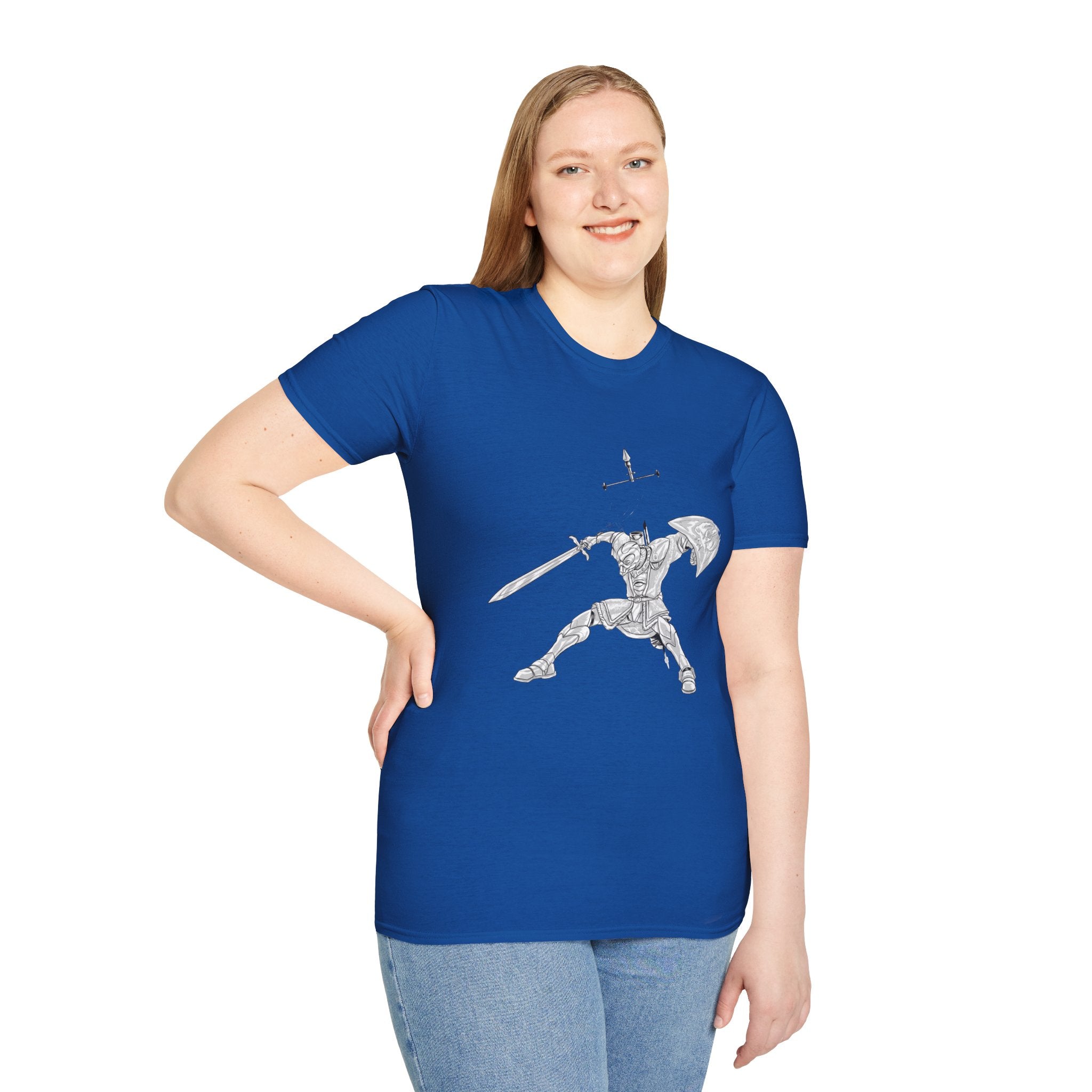 Knight Sword T-Shirt — Fantasy Armored Warrior Graphic Tee