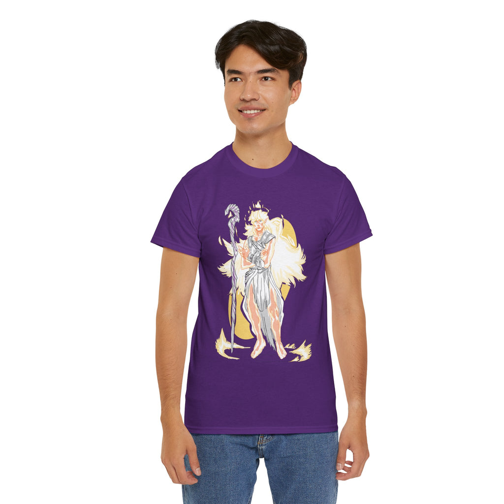 Flameborne Sorcerer Graphic Tee — Fantasy Mage Fire Sorcerer Shirt