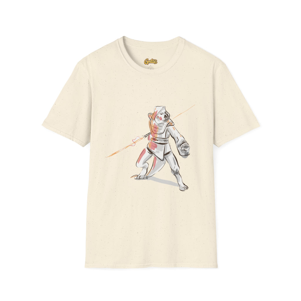 Knight Warrior Tee — Sci-Fi Illustration with energy sword