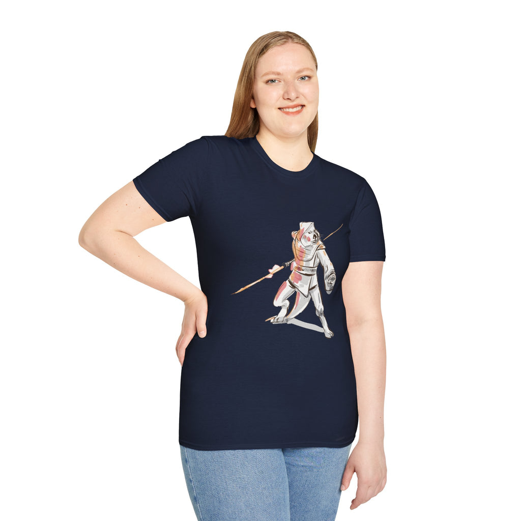Knight Warrior Tee — Sci-Fi Illustration with energy sword