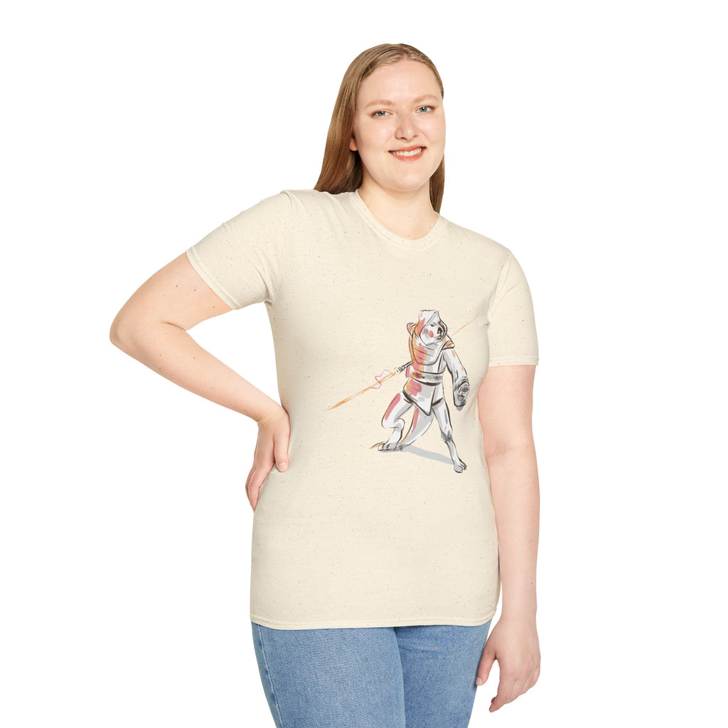 Knight Warrior Tee — Sci-Fi Illustration with energy sword