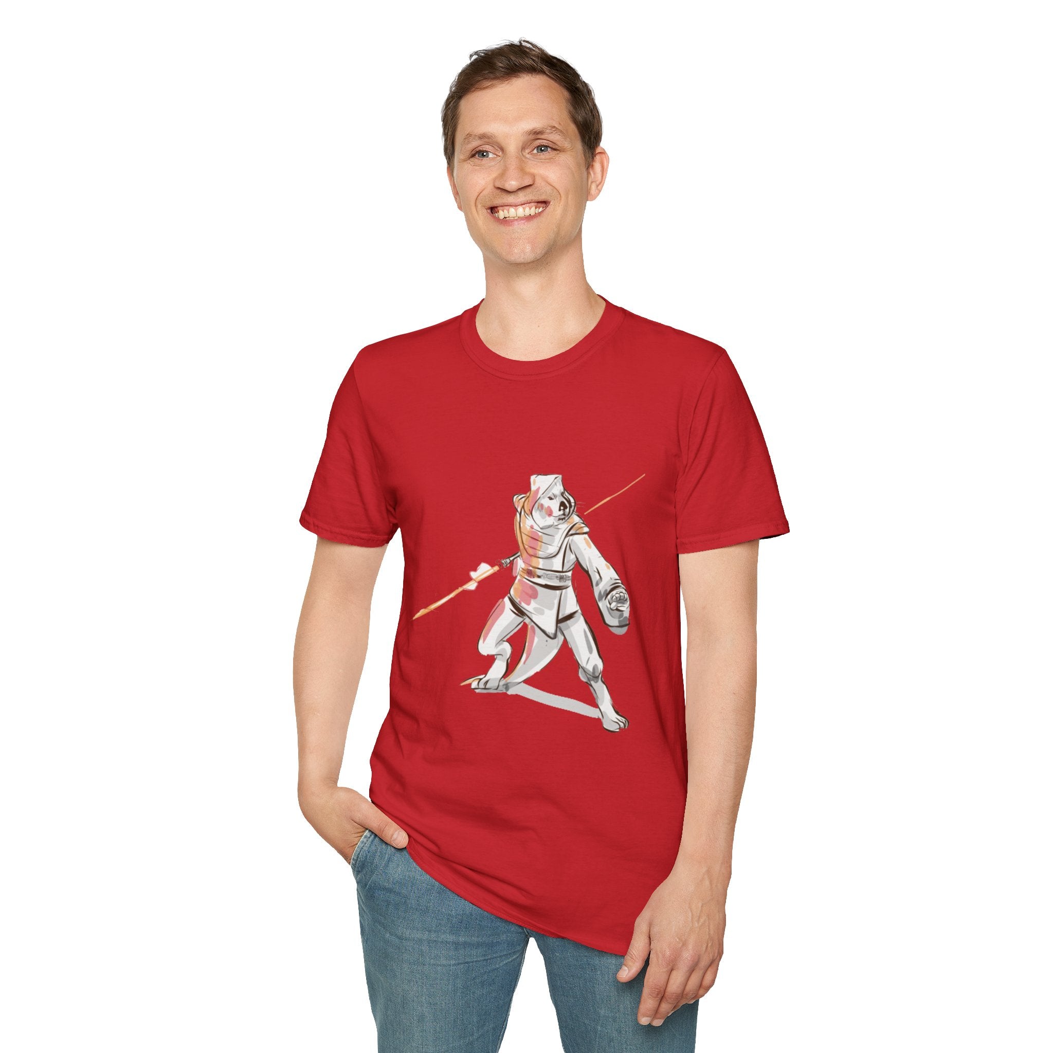 Knight Warrior Tee — Sci-Fi Illustration with energy sword