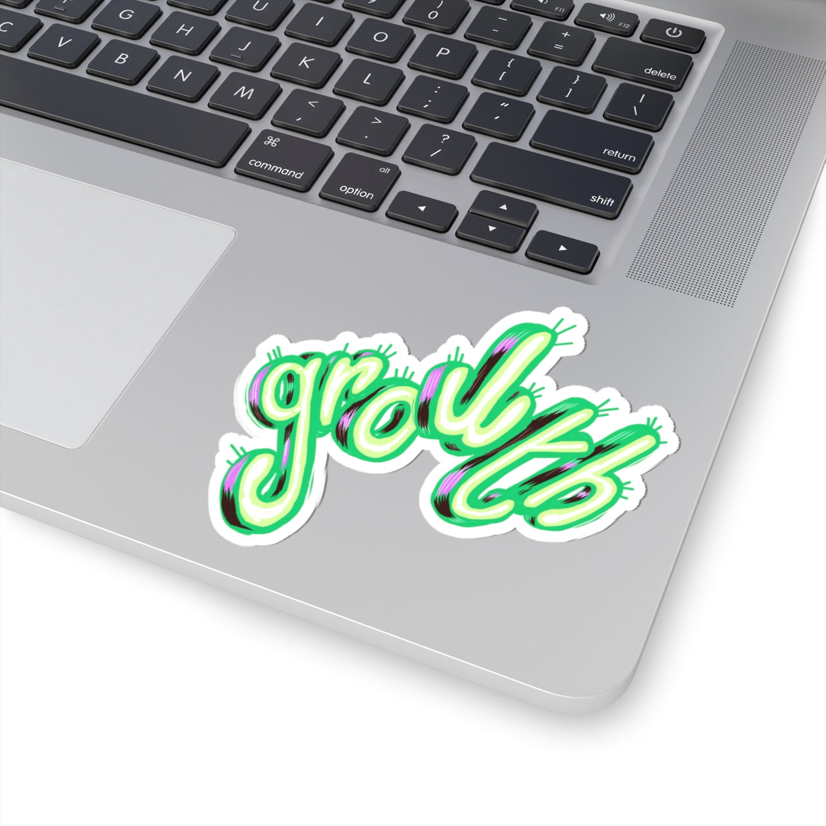 Growth Green Kiss-Cut Sticker — Cactus Lover Laptop Decal