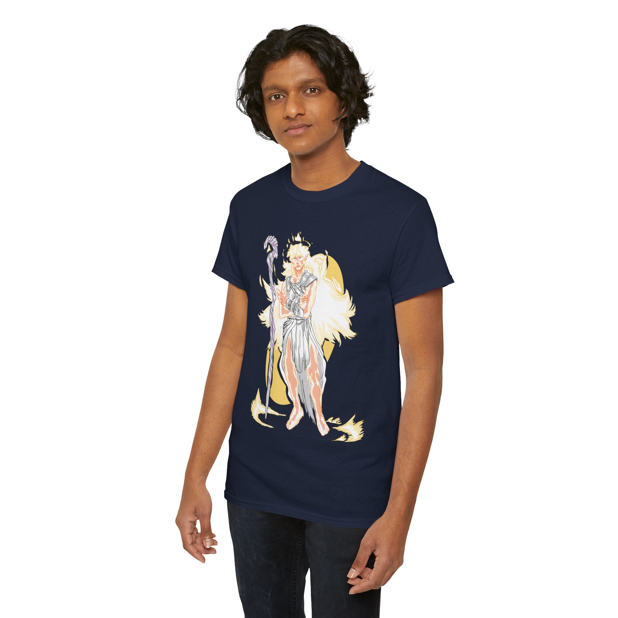 Flameborne Sorcerer Graphic Tee — Fantasy Mage Fire Sorcerer Shirt