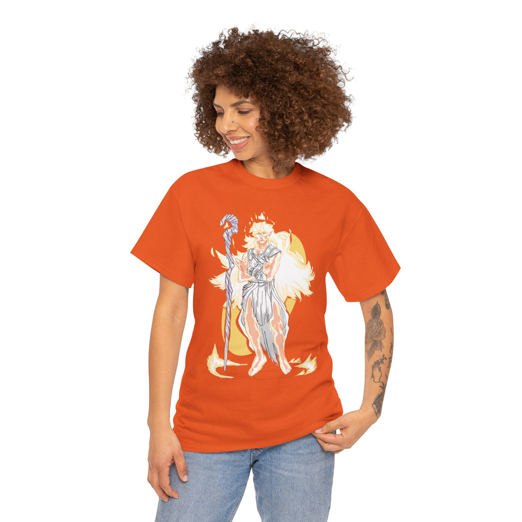 Flameborne Sorcerer Graphic Tee — Fantasy Mage Fire Sorcerer Shirt