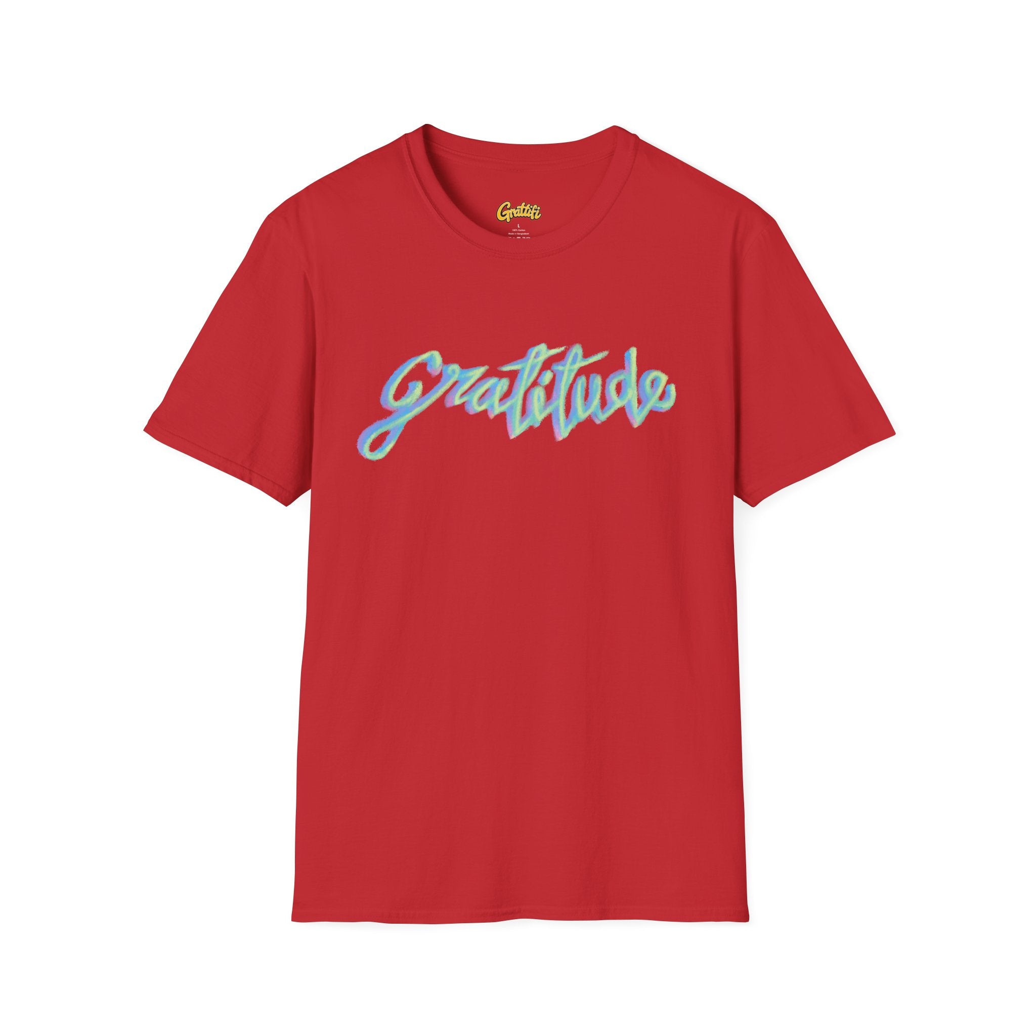 Gratitude Script T-Shirt — Positive Vibes Graphic Tee