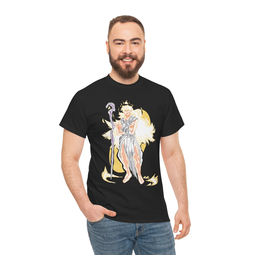 Flameborne Sorcerer Graphic Tee — Fantasy Mage Fire Sorcerer Shirt
