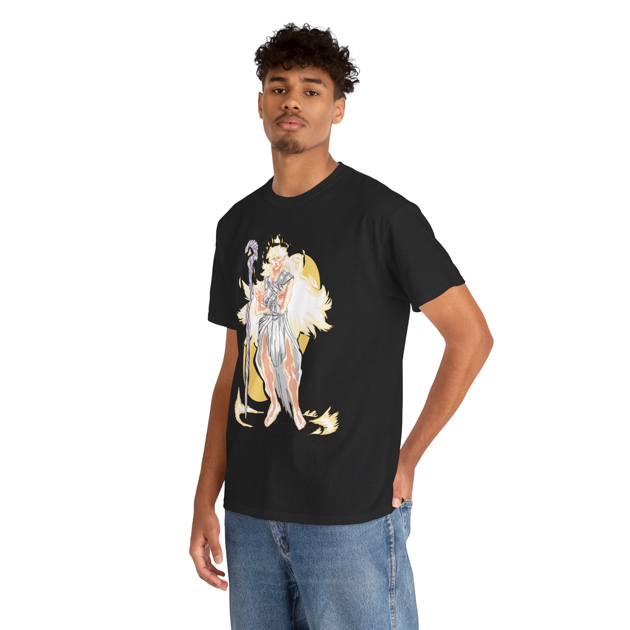Flameborne Sorcerer Graphic Tee — Fantasy Mage Fire Sorcerer Shirt