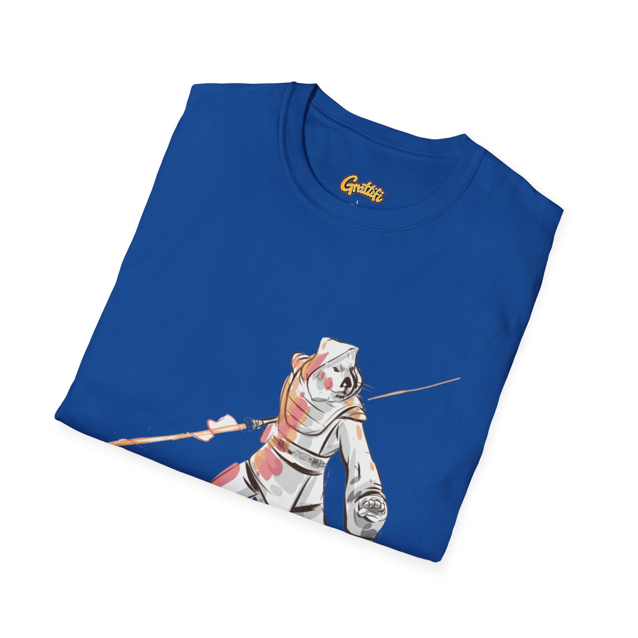 Knight Warrior Tee — Sci-Fi Illustration with energy sword