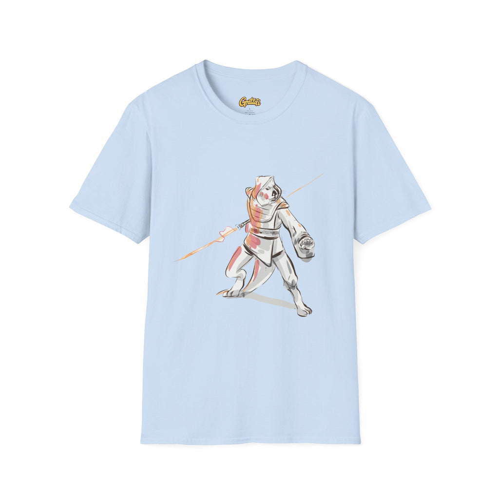Knight Warrior Tee — Sci-Fi Illustration with energy sword