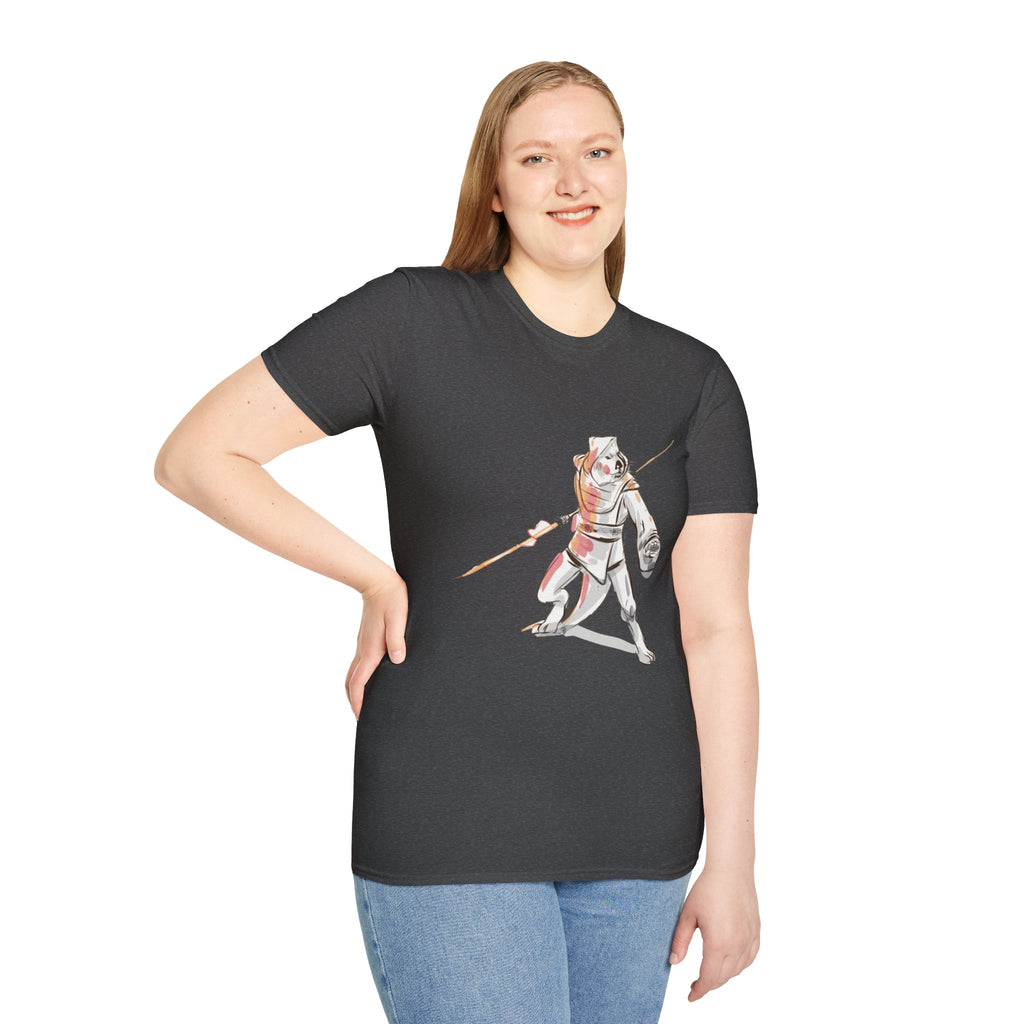 Knight Warrior Tee — Sci-Fi Illustration with energy sword