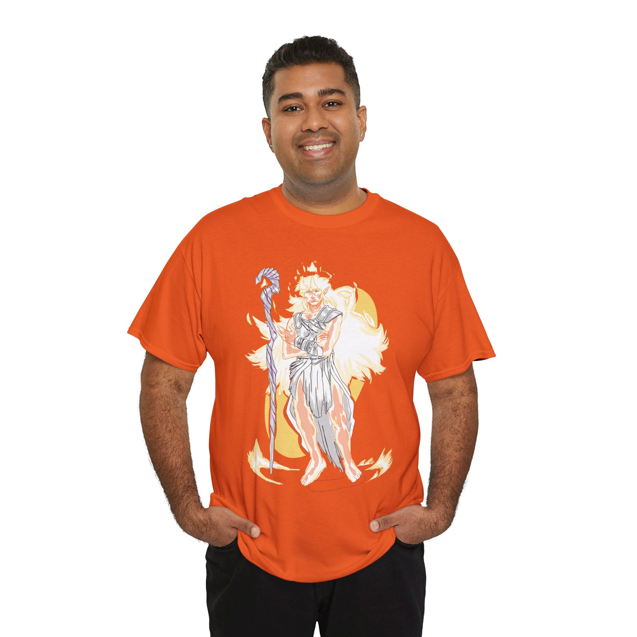 Flameborne Sorcerer Graphic Tee — Fantasy Mage Fire Sorcerer Shirt