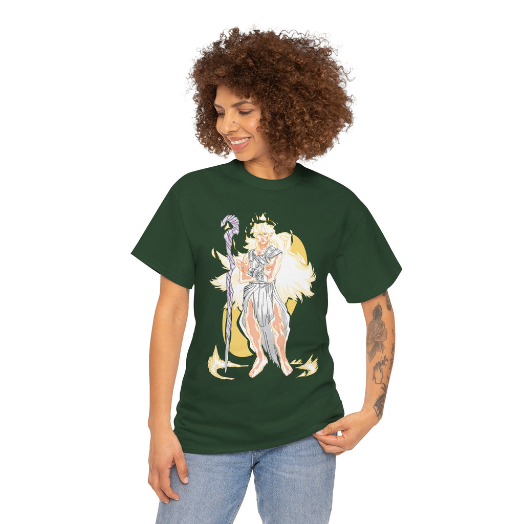 Flameborne Sorcerer Graphic Tee — Fantasy Mage Fire Sorcerer Shirt