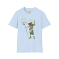 Druidic Nature Mage T-Shirt — Green Forest Sorcerer Staff Design
