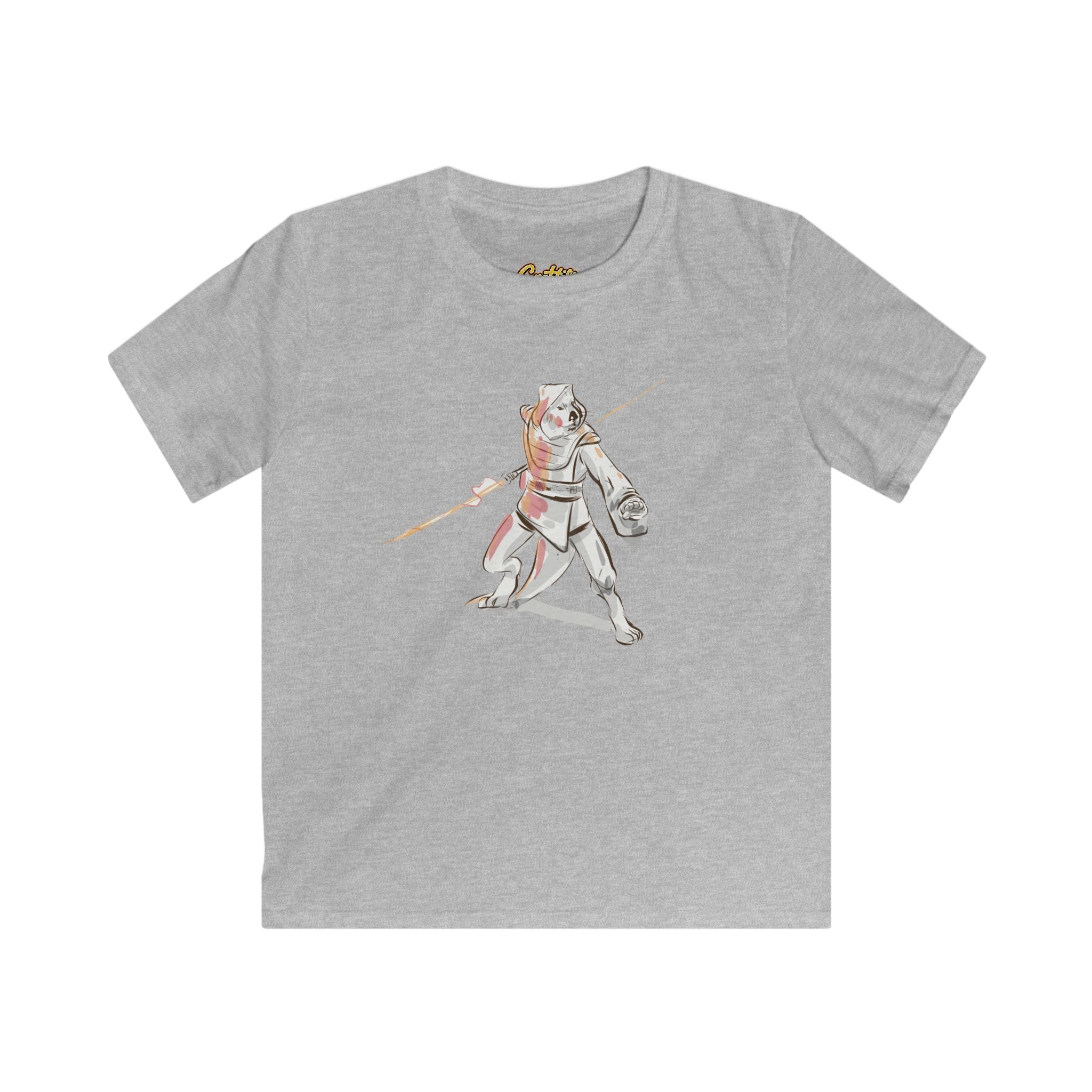 Kids Knight Warrior T‑Shirt — Cute Medieval Armor Illustration