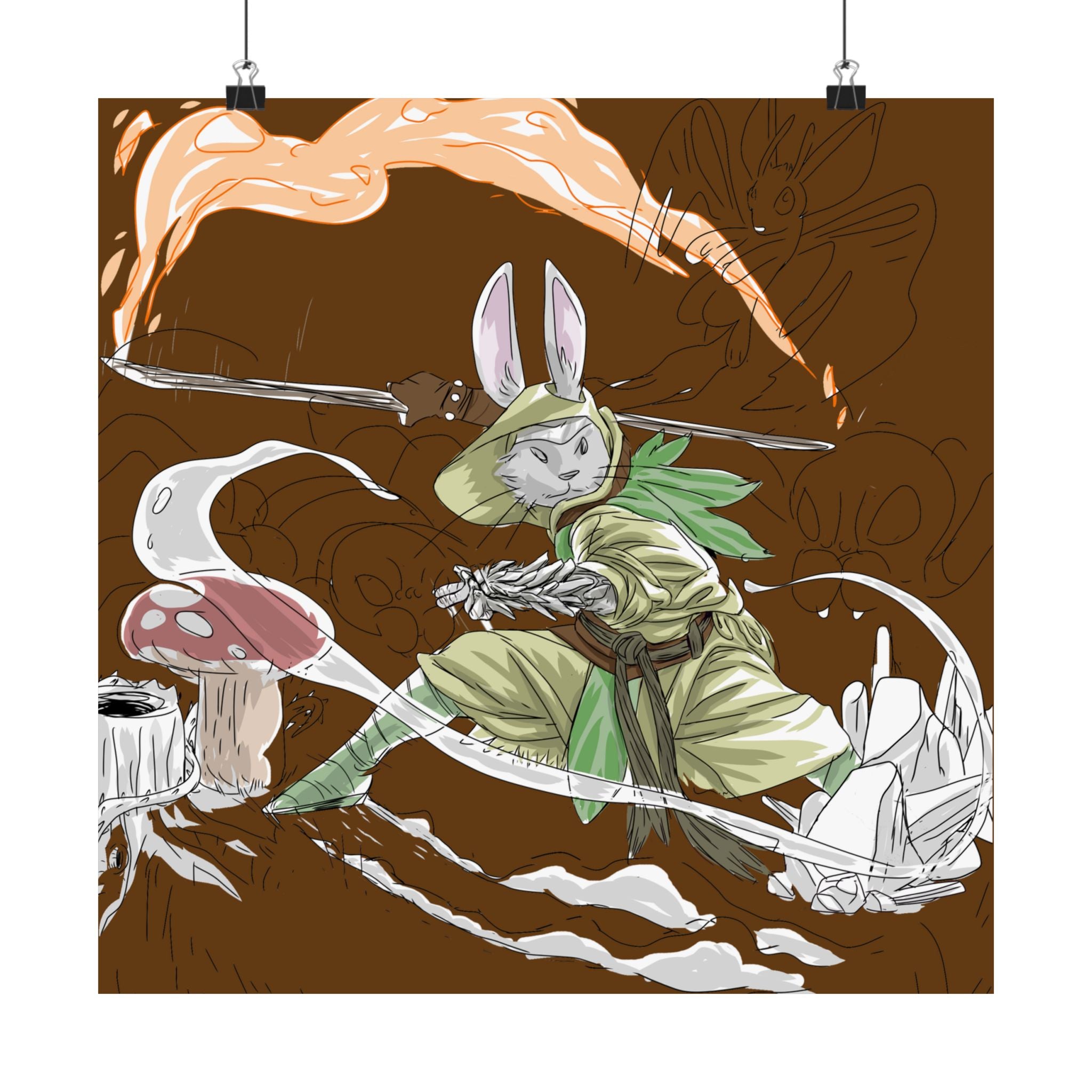 Rabbit Monk | Matte Poster