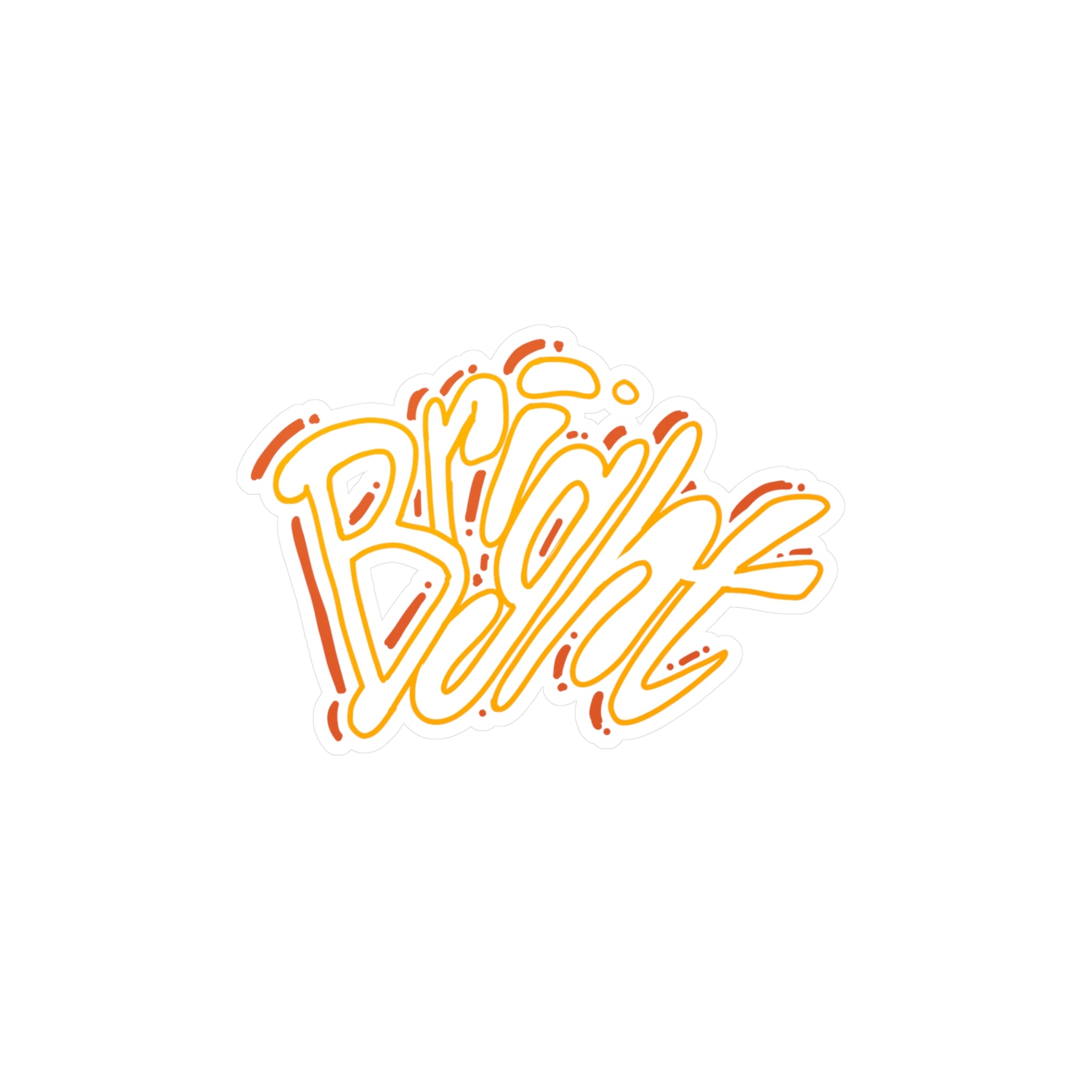 'Bright' Yellow Script Kiss-Cut Vinyl Decal