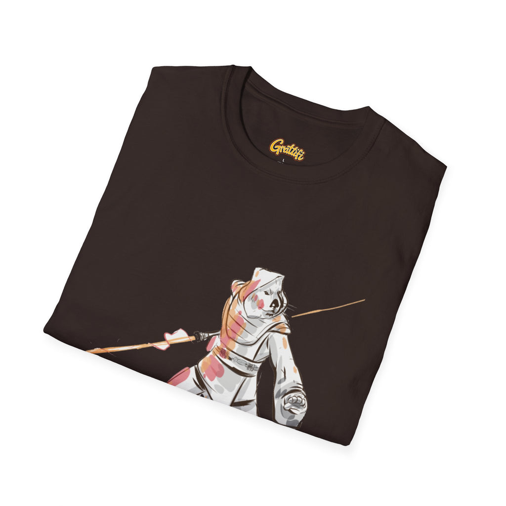 Knight Warrior Tee — Sci-Fi Illustration with energy sword