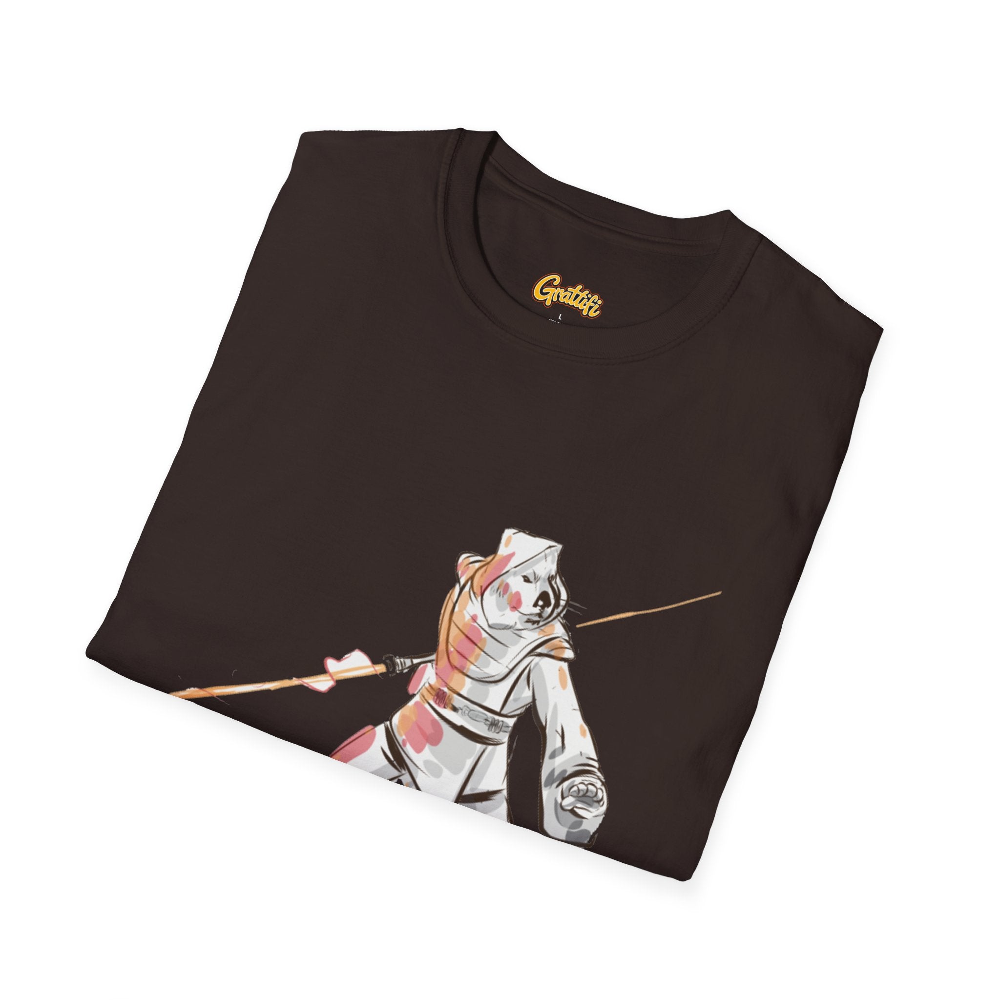 Knight Warrior Tee — Sci-Fi Illustration with energy sword