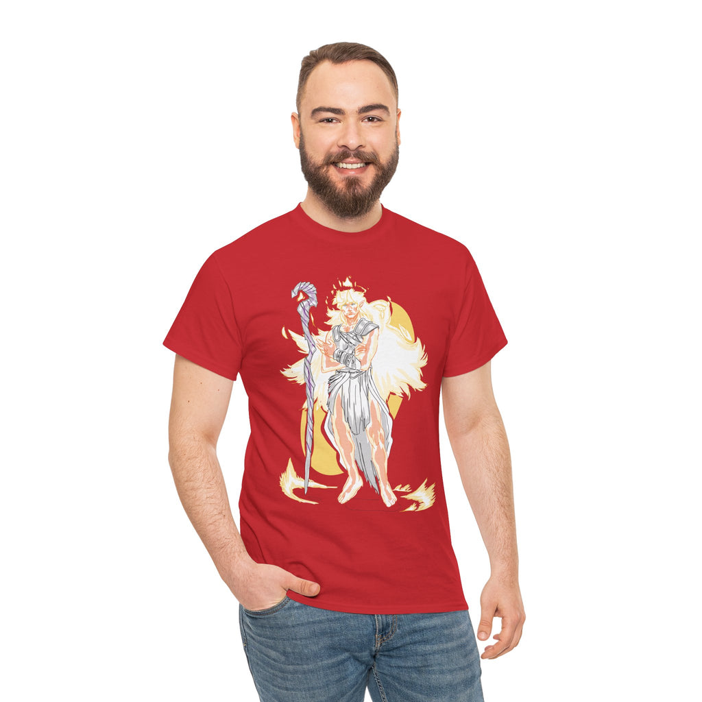 Flameborne Sorcerer Graphic Tee — Fantasy Mage Fire Sorcerer Shirt