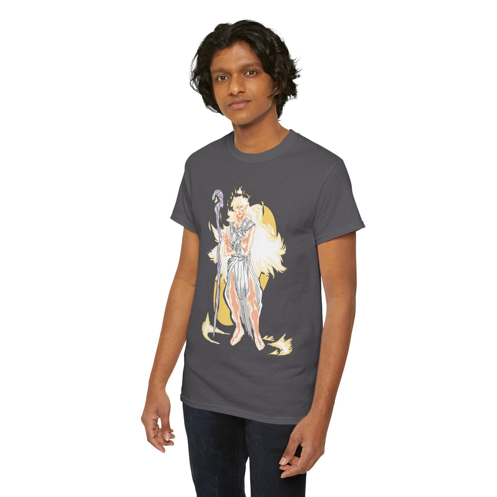 Flameborne Sorcerer Graphic Tee — Fantasy Mage Fire Sorcerer Shirt