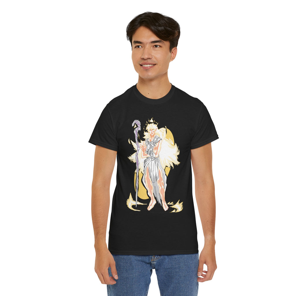 Flameborne Sorcerer Graphic Tee — Fantasy Mage Fire Sorcerer Shirt