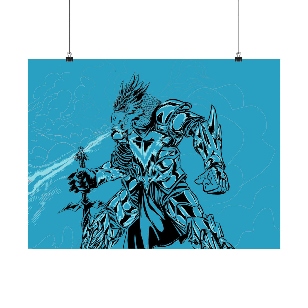 Dragonborn Warrior | Matte Poster
