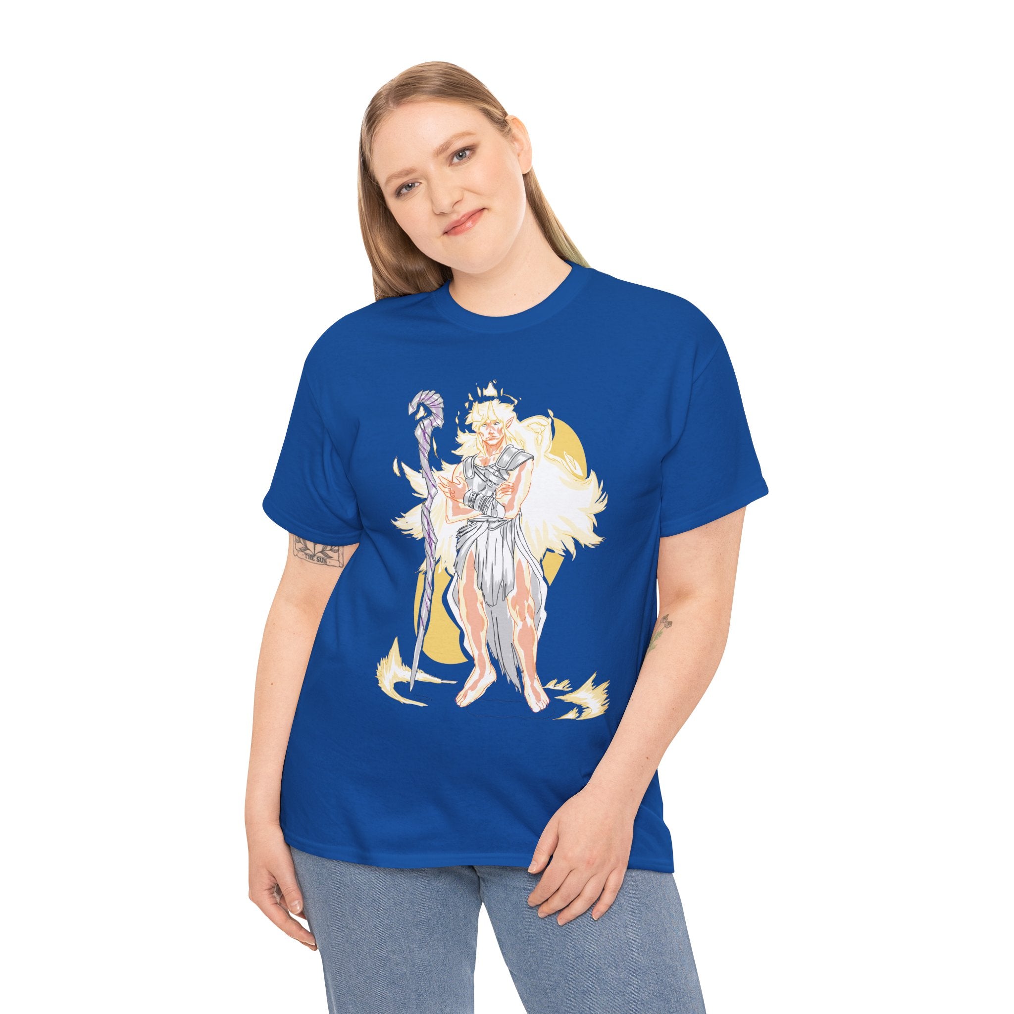 Flameborne Sorcerer Graphic Tee — Fantasy Mage Fire Sorcerer Shirt