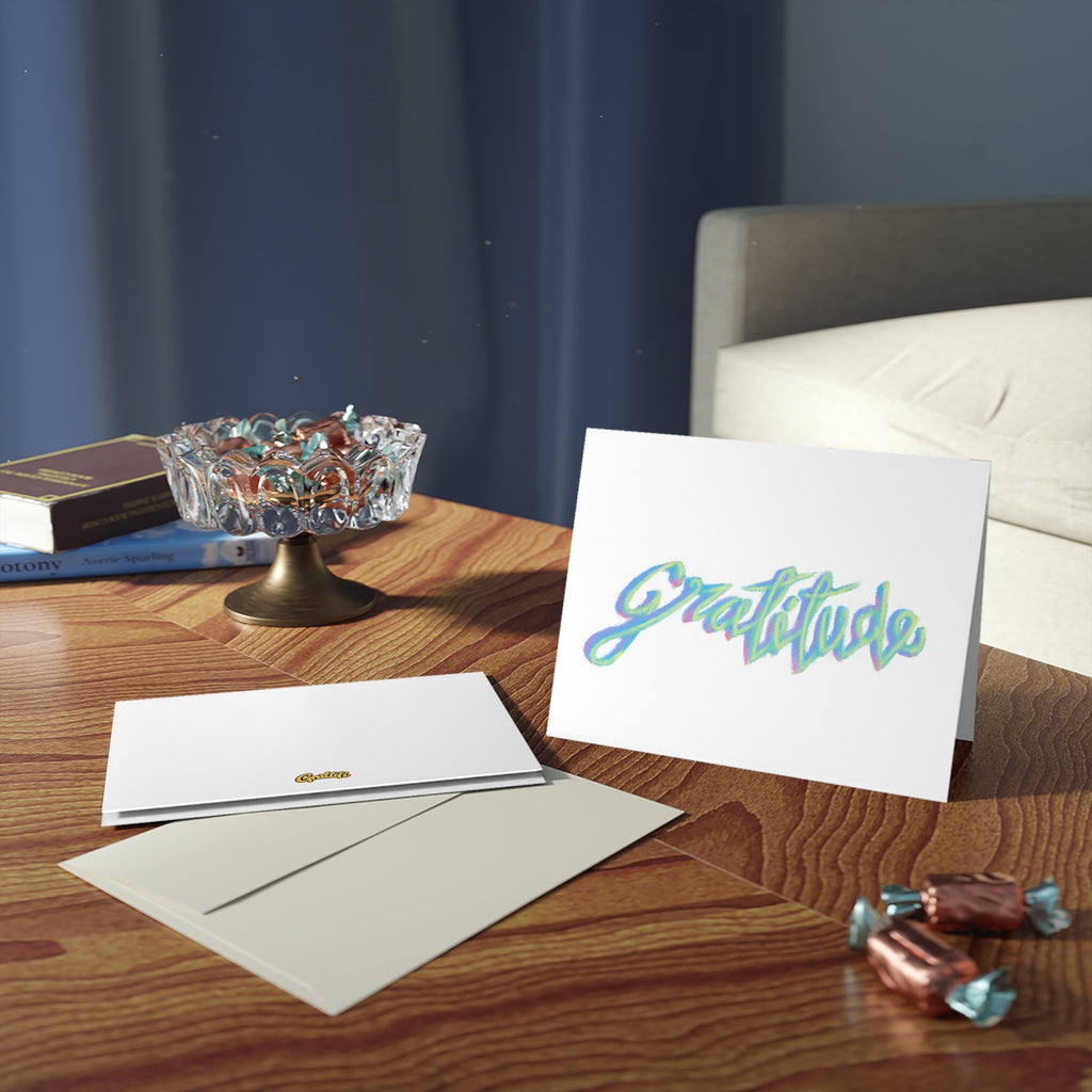 Gratitude Greeting Cards — Set of 8/16/24 Pastel Handlettered Thank You Cards