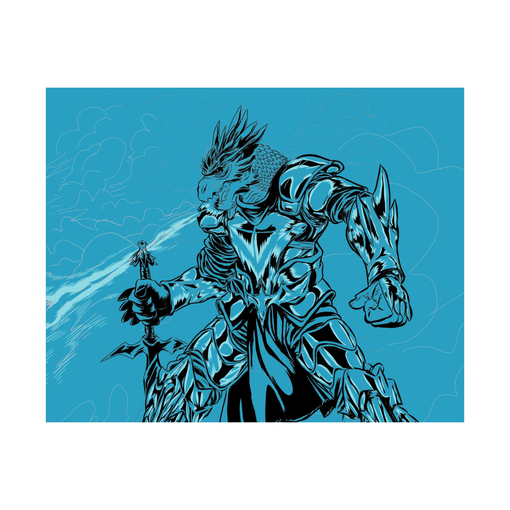 Dragonborn Warrior | Matte Poster