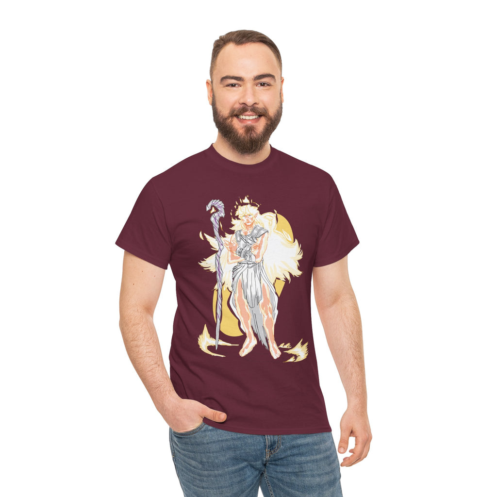 Flameborne Sorcerer Graphic Tee — Fantasy Mage Fire Sorcerer Shirt
