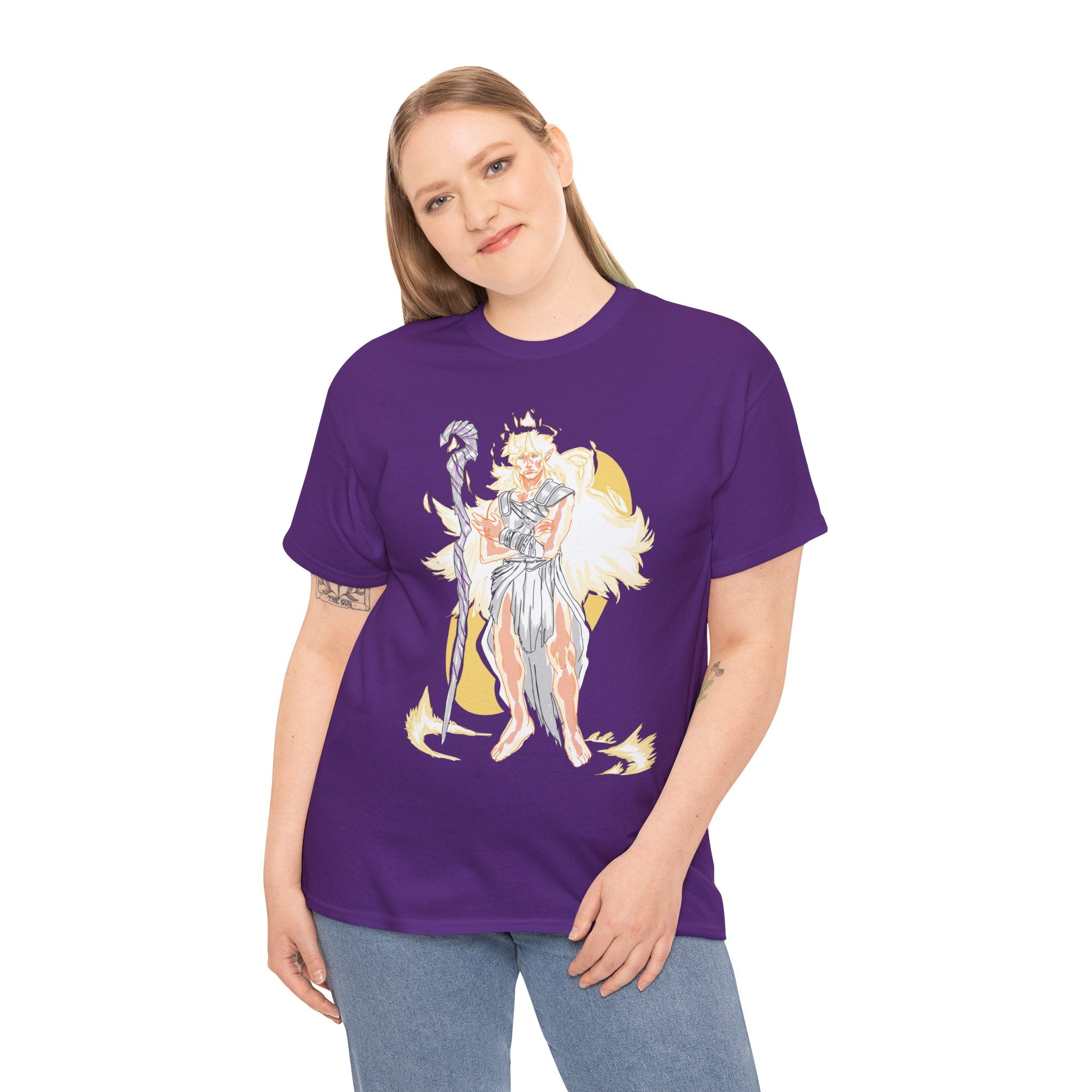 Flameborne Sorcerer Graphic Tee — Fantasy Mage Fire Sorcerer Shirt