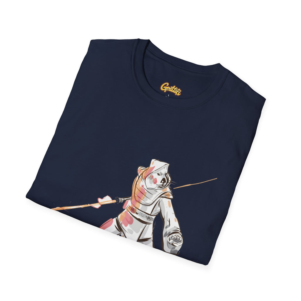 Knight Warrior Tee — Sci-Fi Illustration with energy sword