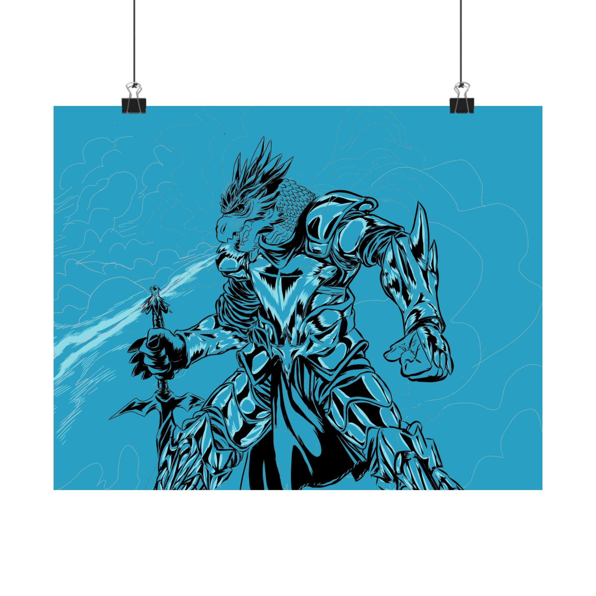 Dragonborn Warrior | Matte Poster