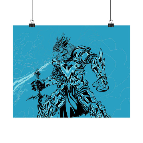 Dragonborn Warrior | Matte Poster