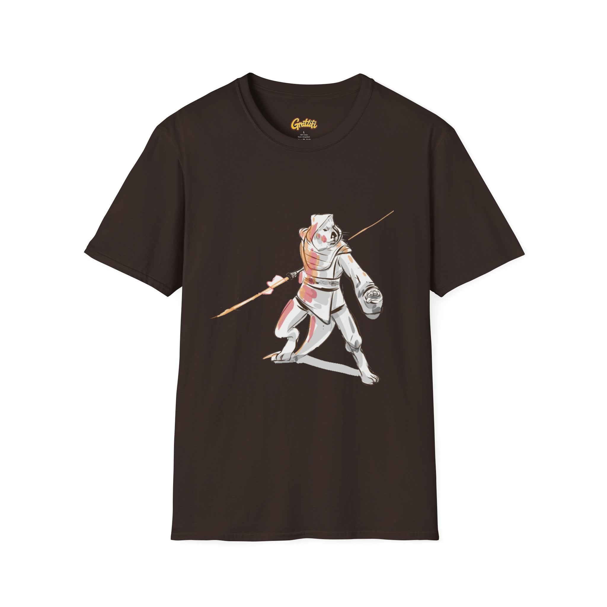 Knight Warrior Tee — Sci-Fi Illustration with energy sword