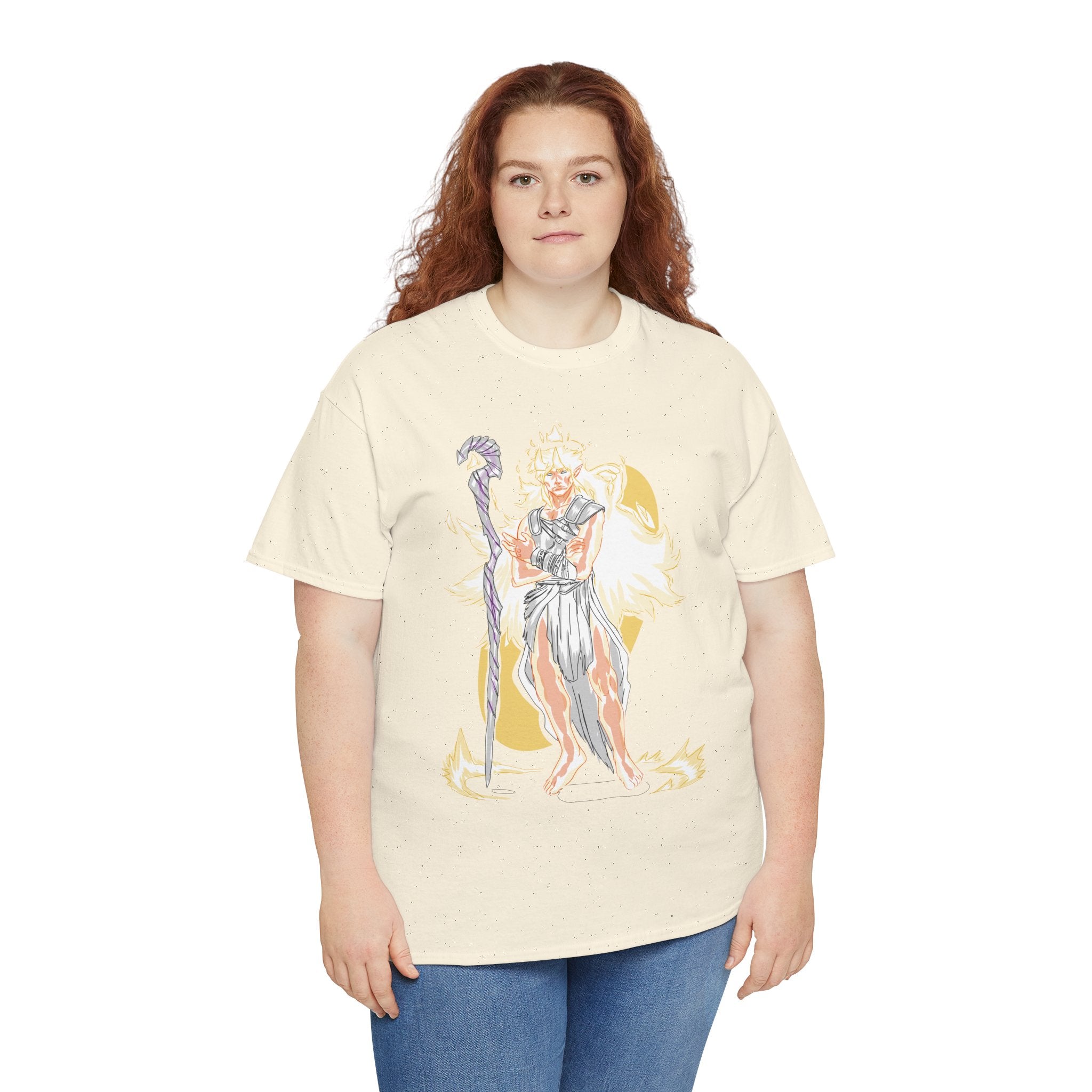 Flameborne Sorcerer Graphic Tee — Fantasy Mage Fire Sorcerer Shirt